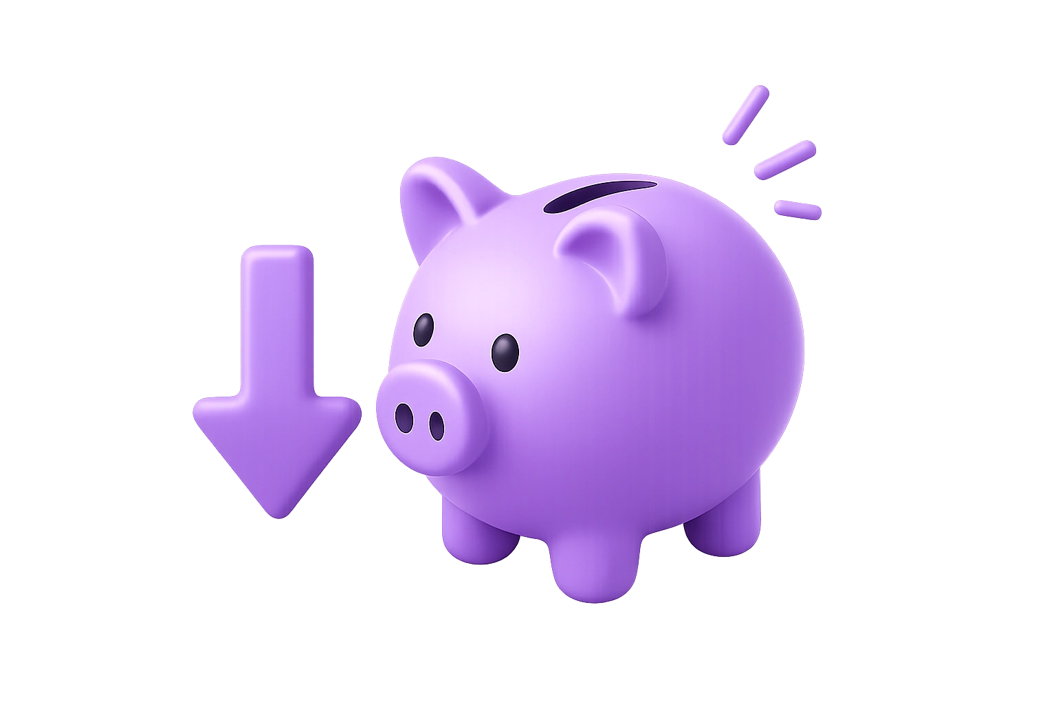 Piggy bank with coin — cost-effective automation